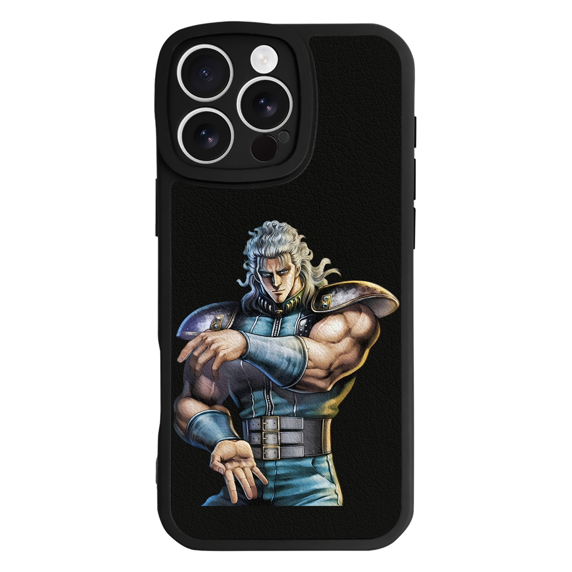（画像用） 北斗の拳 Fist of the North Star 【iPhone 16シリーズ対応】シリコンスマホケース（レザー調） 材質：シリコン